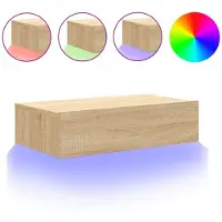 Syfax Tv-meubel met LED-verlichting 60x35x15,5 cm sonoma eikenkleurig