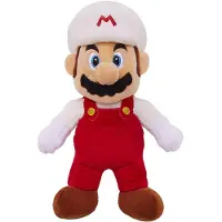 JAKKS Pacific Mario knuffel, 20 cm, met vuurmotief