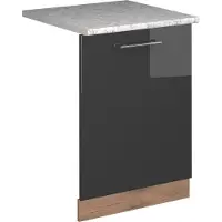 Vicco Fame-Line Vaatwasserfrontpaneel – 60 cm, WB Marmer Antraciet Hoogglans