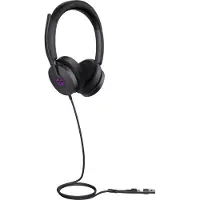 Yealink UH48 Dual UC USB-C/A On Ear headset Kabel Zwart Telefoon