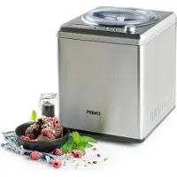 Primo PR408IM ijsmachine - IJsmachine voor desserts - Zelfkoelend - Met compressor - 2 liter - Zilver