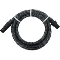 The Living Store Pvc Slang - Zuigslang - Zuigslang met PVC koppelingen 1,1'' 4 m PVC zwart - Waterslang - Tuinslang - Pomp Slang
