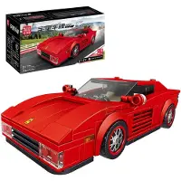 Mould King 27012 - Ferrari Testarossa - 316 onderdelen en vitrine -Past op bekende merken- bouwdoos