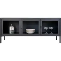 Ebuy24 TV-meubel Brisbane | staal zwart 130x55x40 cm tv-meubels | NADUVI