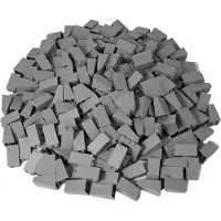LEGO dakpannen 2x2x3, lichtgrijs - 3684c, NIEUW! Aantal: 100 stuks