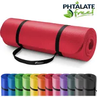 Tresko Yoga mat Rood 1 cm dik, fitnessmat, pilates, aerobics