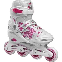 Roces Rollschuhe - Jokey 3.0 Mädchen - Weiß/Pink - Inlineskates - - 26/29 - Rollschuhe