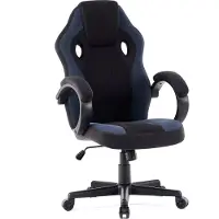 Sense7 Prism - Gamingstoel - Belastbaar tot 120 kg - Ademend HR-schuim - Bureaustoel - Ergonomische Stoel - Max. 180 cm - Zwart en blauw