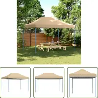 The Living Store Living Store Partytent, inklapbaar, pop-up model, beige, 410x279x315 cm