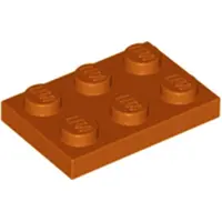 LEGO 2x3 Platen 3021 - 10 stuks, donkeroranje