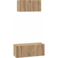 Syfax Tv-meubelset 2 pcs Artisan Eiken Bewerkt hout