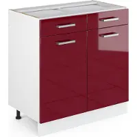 Vicco R-Line Keukenonderkast – 80 cm zonder werkblad Rode hoogglans