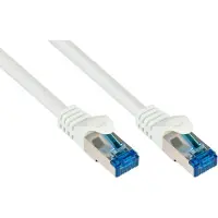 GOOD CONNECTIONS - Cordon de raccordement - RJ-45 (M) pour RJ-45 (M) - 3 m - SFTP, PiMF - CAT 6a - sans halogène, moulé, sans crochet - blanc