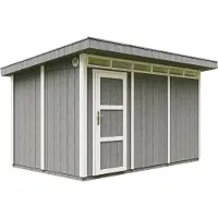Timbela M904-CAVERN STEEL - LP SmartSide Tuinhuis op houtbasis - 8,7 m² - 412x279xH237 cm - met vloer en verf