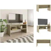 vidaXL Tv-meubel - Tv-meubels - Tv-meubelen - Tv-meubilair - Tv-meubel 80x40x40 cm bewerkt hout sonoma eikenkleurig