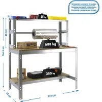 Simonwork (bancos De Trabajo) Bt4 Metaalplank 1445x1210x760 Mm