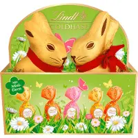Lindt GOLD BUNNY Nest 200 gram - Gouden melkchocolade Paashaas - chocolade Paaseitjes - Cadeauverpakking - Premium Paaschocolade