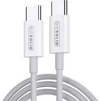 GO SOLID! USB-C naar USB-C Kabel 100W Fast Charge 1M Wit