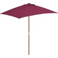 The Living Store Parasol Bordeuxrood Tuin - 150x200x235 cm - UV-beschermend polyester