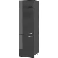 Vicco R-Line Koelkast ombouwkast – 60 cm Antraciet Hoogglans