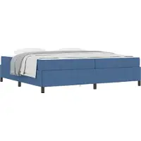 vidaXL Bedframe met matras Blauw 200 x 200 cm Stof