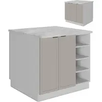 Vicco Fame-Line Keukeneiland – 90 cm zonder werkblad GrijsBeige