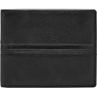 Fossil portemonnee Roger Bifold With Flip ID Black zwart
