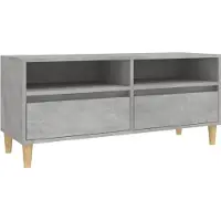 Syfax Tv-meubel 100x34,5x44,5 cm bewerkt hout betongrijs