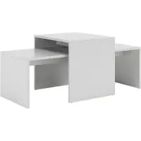 Vicco Donat Salontafel set – 100 x 48 cm 2 delen Wit