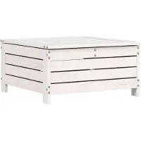 vidaXL Tuinvoetenbank 62x63,5x32 cm massief grenenhout wit