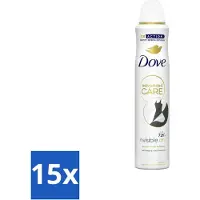 Dove 15 x Deodorant Spray - Invisible Dry - 200 ml - Deodorant Spray - Anti-transpirant - Zweetvermindering - Onzichtbare Bescherming - Geur