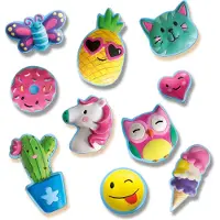 SES Creative - Gieten en Schilderen - Vrolijke Figuren - gips gieten - vormpjes, gips, verf, penseel en gladstrijkkam - knutselen voor kinderen