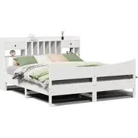 vidaXL Bedframe zonder matras massief grenenhout wit 180x200 cm