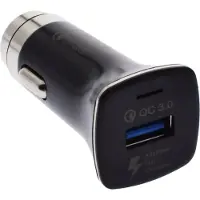 2GO 795955 Kfz-Schnell-Ladegerät 12V/24V-schwarz Univ. USB Quick-Ch