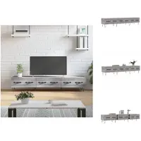 vidaXL Tv-meubel - Tv-meubelen - Tv Kast - Opbergkast - Tv-meubel 150x36x30 cm bewerkt hout grijs sonoma eikenkleurig