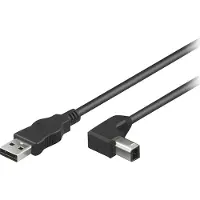 Techly USB-kabel 3 m USB 2.0 USB A USB B Zwart