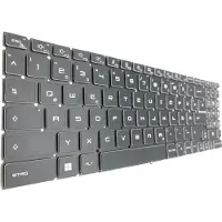 T-ProTek DUITSE - Toetsenbord met witte achtergrondverlichting, compatibel met MSI GF66 Katana 12UCO/12UCOK (MS-1584)