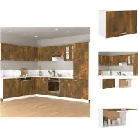 vidaXL Hangkast, gerookt eikenfineer, 60x31x40 cm, houtvezel - Keukenmeubels