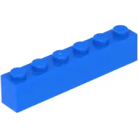LEGO 50 stuks 3009 steenblokje 1x6, basisstenen, blauw