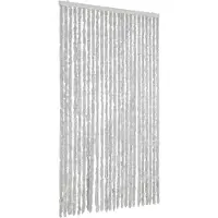 vidaXL Vliegengordijn 100x220 cm chenille grijs