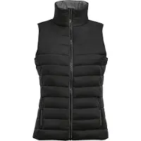 Sols Vrouwen/dames Golfkussen Gewatteerde Waterafstotende Bodywarmer/Gilet (Zwart)
