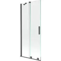 Mexen Velar 2-delige schuifbare badscherm 85 x 150 , transparant, geborsteld kanon grijs - 896-085-000-01-66