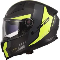LS2 FF811 Vector II Carbon Grid helm, neongeel, maat XXS (51/52)