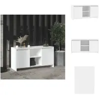 vidaXL Tv-meubel - Tv-meubelen - Tv-kast - Televisiemeubel - Tv-meubel 102x37,5x52,5 cm bewerkt hout wit