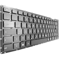 T-ProTek DUITS - Zwarte toetsenbord, toetsenbord zonder frame, compatibel met ASUS D450, D450CA
