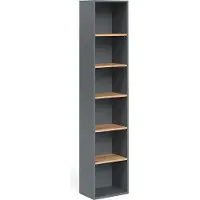 Vicco Hoge kast Viktor Antraciet/gouden eik 40.2 x 188.6 cm, Model 55158