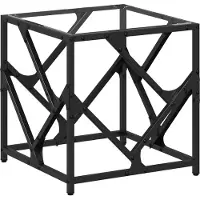 vidaXL Salontafel met transparant glazen blad 40x40x41 cm staal