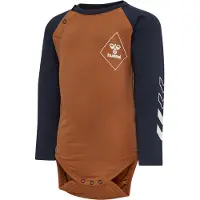 Hummel Romper l/s - HmlCeasar - Sierra-Navy - - 68 - Rompers Lange Mouw