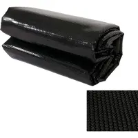 Mendler Zwembadafdekking, warmteafdekking, afdekzeil, zonneafdekking, afdekking voor zonnepanelen, dikte: 200 µm, rechthoekig, 3x2 meter, zwart