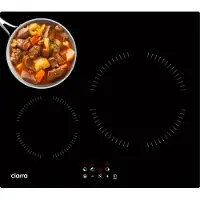 CIARRA VM3BIH-A - Inbouw inductiekookplaat 60 cm - 3 zones 9 standen Timers 6200 W